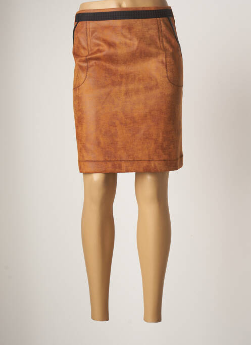 Fustă midi maro LO! LES FILLES femeie