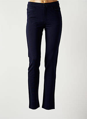 Pantalon slim talie elastică mărime normală albastru BARILOCHE femeie