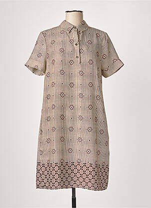 Rochie scurtă bej LA FEE MARABOUTEE femeie