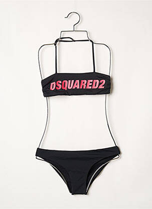 Costum de baie din două piese negru DSQUARED2 fată