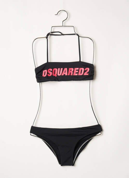 Costum de baie din două piese negru DSQUARED2 fată