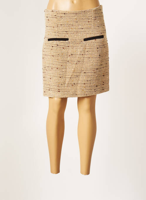 Fustă scurtă bej MORGAN femeie