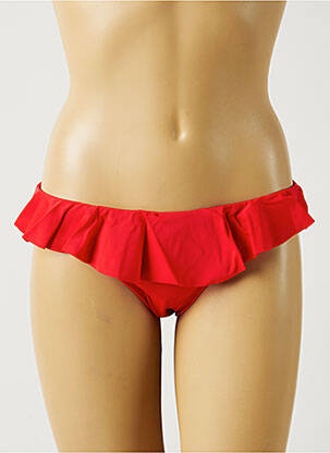 Chiloți de baie efect material satinat chiloți roșu MON PETIT BIKINI femeie