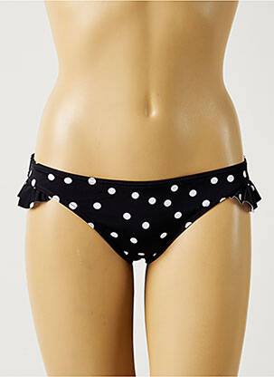 Chiloți de baie efect material satinat chiloți negru MON PETIT BIKINI femeie