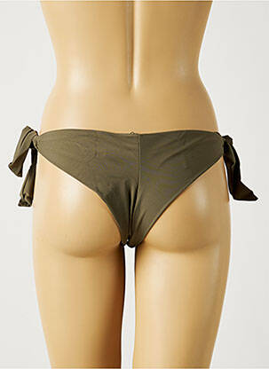 Chiloți de baie efect material satinat bikini verde MON PETIT BIKINI femeie