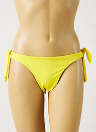Chiloți de baie efect material satinat bikini galben MON PETIT BIKINI femeie