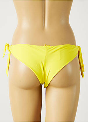 Chiloți de baie efect material satinat bikini galben MON PETIT BIKINI femeie