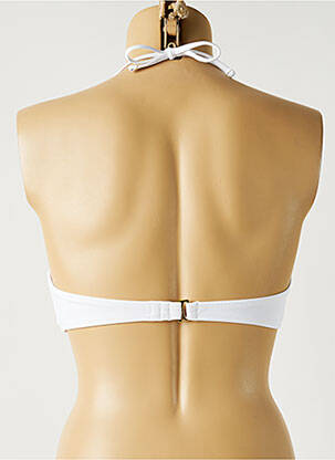 Sutien de costum de baie elasticitate sutien balconet cu decolteu înalt alb MON PETIT BIKINI femeie