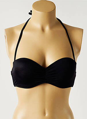 Sutien de costum de baie elasticitate sutien cupe întregi cu decolteu înalt negru MON PETIT BIKINI femeie