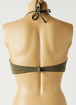 Sutien de costum de baie elasticitate sutien cupe întregi cu decolteu înalt verde MON PETIT BIKINI femeie