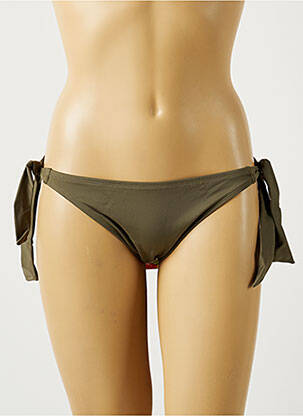 Chiloți de baie efect material satinat chiloți verde MON PETIT BIKINI femeie