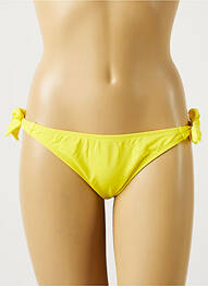 Chiloți de baie efect material satinat bikini galben MON PETIT BIKINI femeie