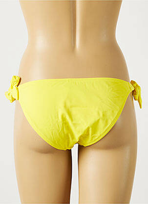 Chiloți de baie efect material satinat bikini galben MON PETIT BIKINI femeie