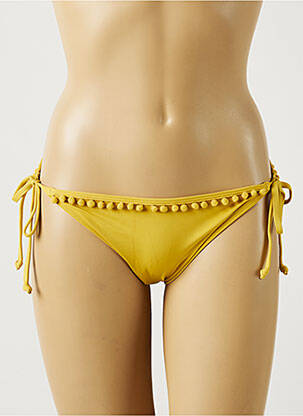 Chiloți de baie țesătură satinată bikini galben BILLABONG X SINCERELY JULES femeie