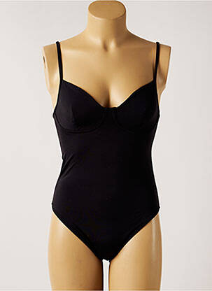 Costum de baie dintr-o singură piesă efect material satinat negru NOHOLITA MON PETIT BIKINI femeie