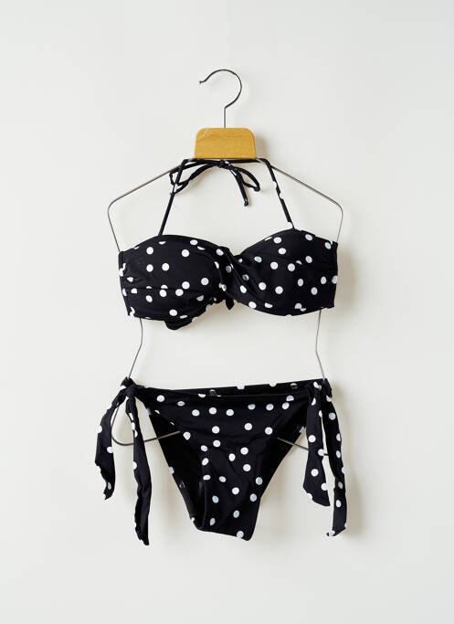 Costum de baie din două piese negru MON PETIT BIKINI fată