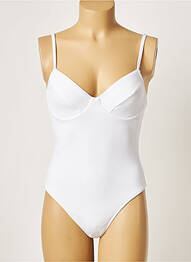 Costum de baie dintr-o singură piesă elasticitate alb KHASSANI femme