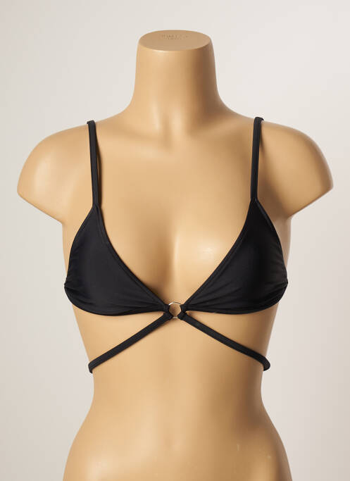 Sutien de costum de baie elasticitate sutien cupe întregi cu decolteu înalt negru KHASSANI femme
