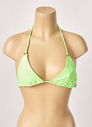 Sutien de costum de baie elasticitate top triunghiuri verde KHASSANI femeie