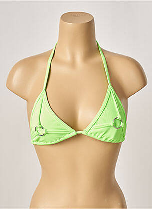 Sutien de costum de baie elasticitate top triunghiuri verde KHASSANI femeie