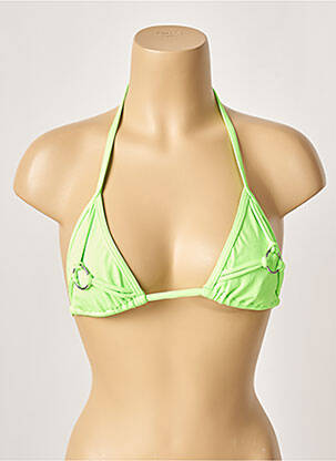 Sutien de costum de baie elasticitate top triunghiuri verde KHASSANI femeie