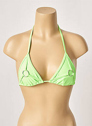 Sutien de costum de baie elasticitate top triunghiuri verde KHASSANI femeie