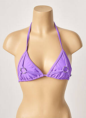 Sutien de costum de baie elasticitate top triunghiuri violet KHASSANI femeie