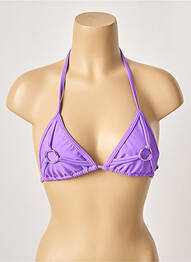 Sutien de costum de baie elasticitate top triunghiuri violet KHASSANI femeie