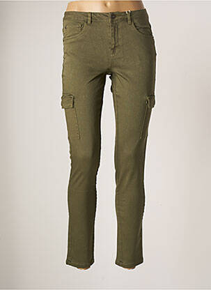 Pantalon cargo subțire mărime normală verde GARCIA femeie