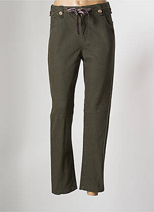 Blugi cu croială dreaptă verde HAPPY femeie