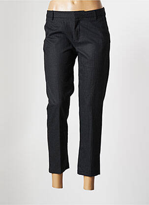 Pantalon 7/8 închidere cu fermoar sub clapetă cu cârlig talie joasă negru REIKO femeie