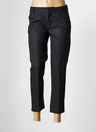 Pantalon 7/8 închidere cu fermoar sub clapetă cu cârlig talie joasă negru REIKO femeie