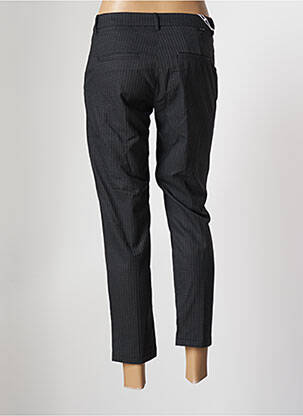 Pantalon 7/8 închidere cu fermoar sub clapetă cu cârlig talie joasă negru REIKO femeie