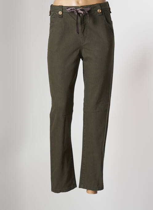 Blugi cu croială dreaptă verde HAPPY femeie