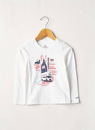 Tricou alb MA LOCOMOTION băiat