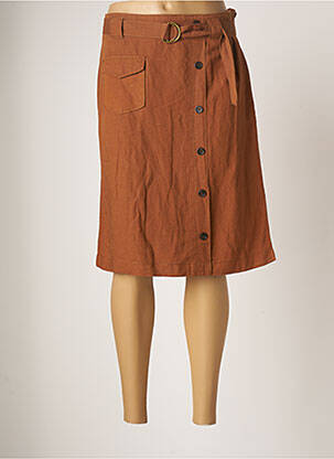 Fustă midi maro BRANDTEX femeie