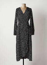 Rochie lungă mâneci lungi mâneci lungi negru CALIE femeie