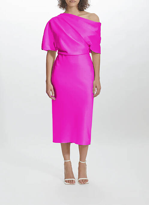 Rochie midi roz AMSALE femeie