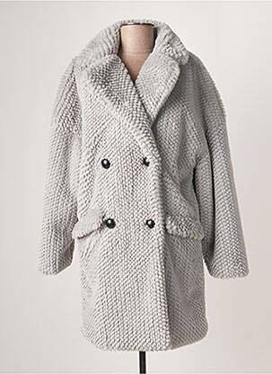 Palton lung gri LAUREN VIDAL femeie