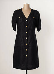Rochie midi mâneci lungi mâneci lungi negru PAUL BRIAL femeie