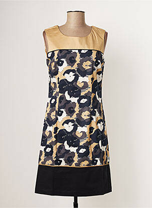 Rochie midi bej PAUL BRIAL femeie