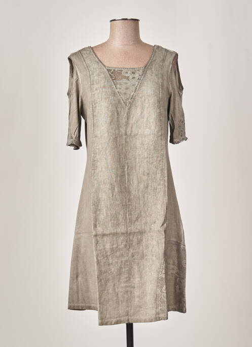 Rochie midi gri MALOKA femeie