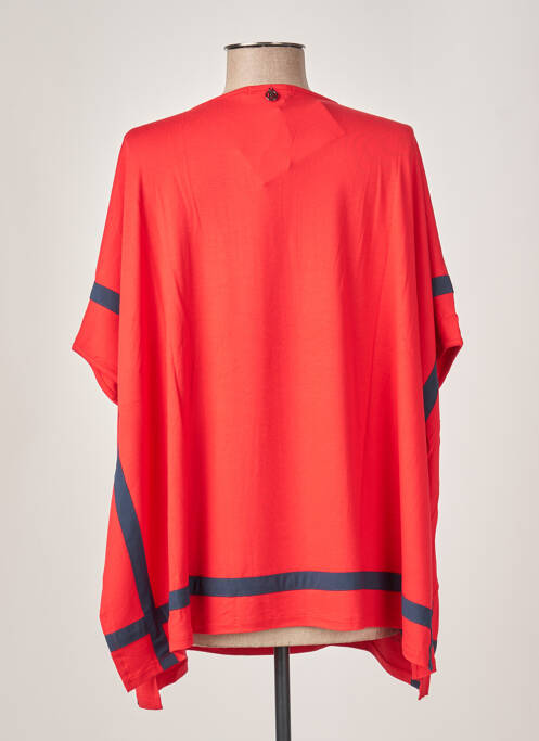 Tricou croială dreaptă mâneci scurte roșu MALOKA femme