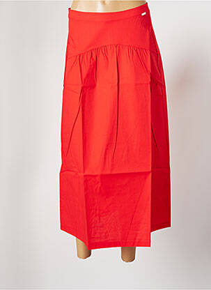 Fustă midi roșu MALOKA femeie