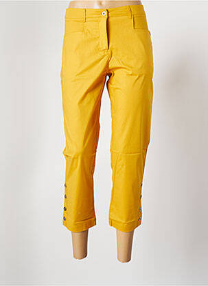 Pantalon trei sferturi galben MALOKA femeie
