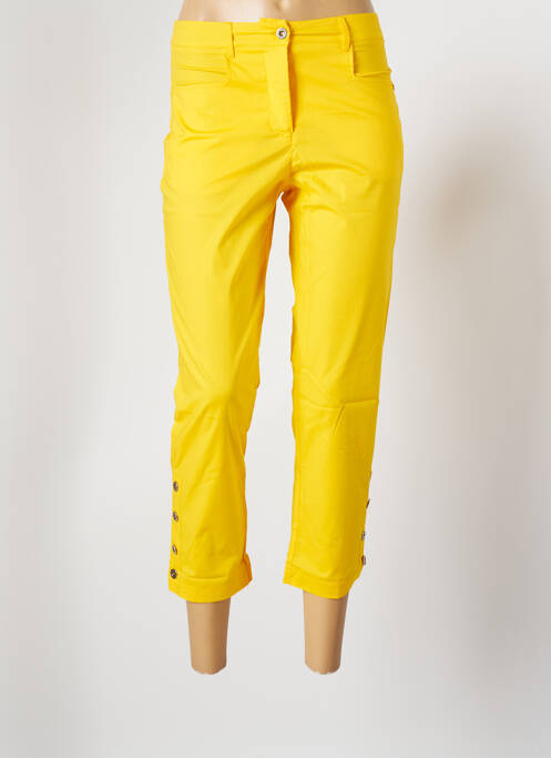 Pantalon trei sferturi galben MALOKA femeie