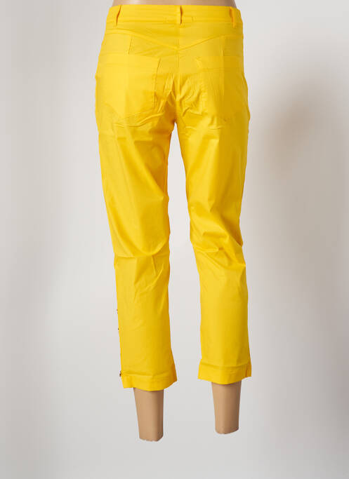 Pantalon trei sferturi galben MALOKA femeie