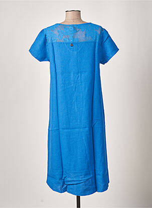 Rochie midi mâneci scurte mâneci scurte albastru MALOKA femeie