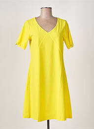 Rochie midi mâneci scurte mâneci scurte galben MALOKA femeie