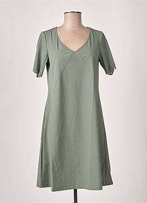 Rochie midi mâneci scurte mâneci scurte verde MALOKA femeie